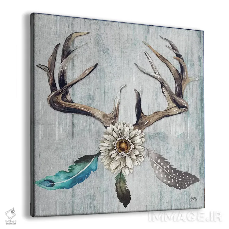 تابلو شاخدار پردار شمارهٔ یک اثر الیزابت مدلی - نمای پرسپکتیو محصول