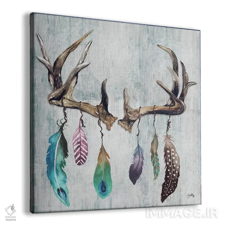 تابلو شاخدار پردار شمارهٔ دو اثر الیزابت مدلی - نمای پرسپکتیو محصول