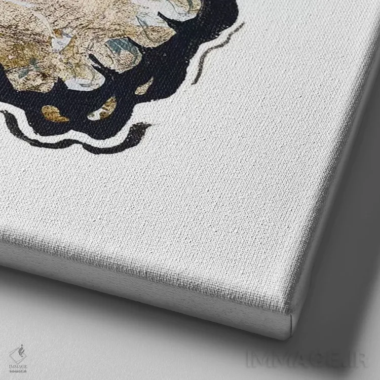 تابلو درخشش طلایی شمارهٔ یک اثر الیزابت مدلی - نمای نزدیک بافت بوم