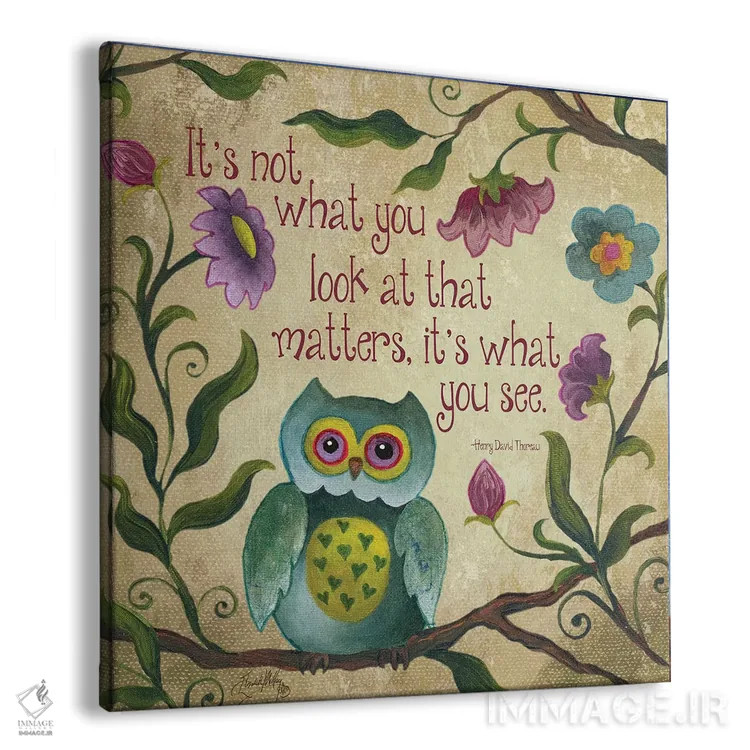 تابلو جغد تو هستم شمارهٔ یک اثر الیزابت مدلی - نمای پرسپکتیو محصول