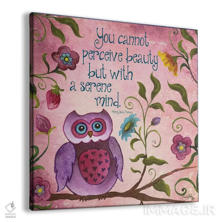 تابلو جغد تو هستم شمارهٔ دو اثر الیزابت مدلی - نمای پرسپکتیو محصول