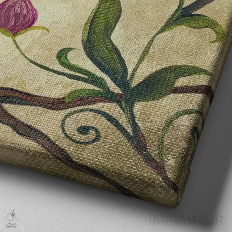 تابلو جغد تو هستم شمارهٔ یک اثر الیزابت مدلی - نمای نزدیک بافت بوم