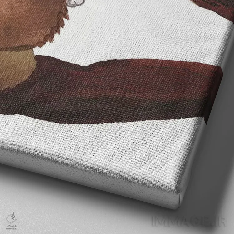 تابلو تنبل کریسمسی یک اثر الیزابت مدلی - نمای نزدیک بافت بوم