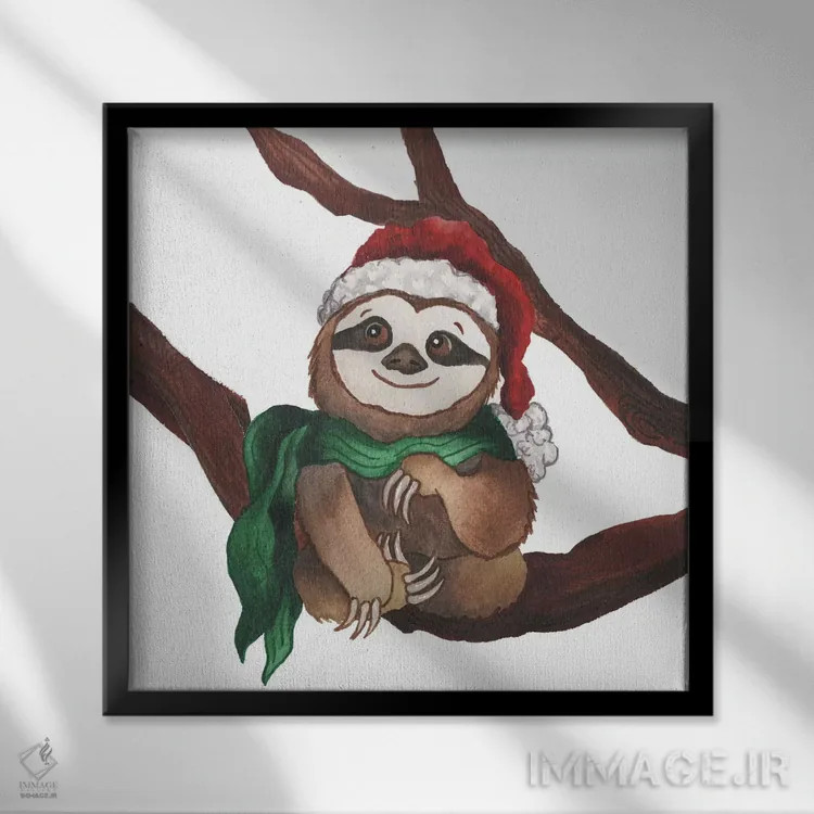 تابلو تنبل کریسمسی یک اثر الیزابت مدلی - نمای قابدار مشکی