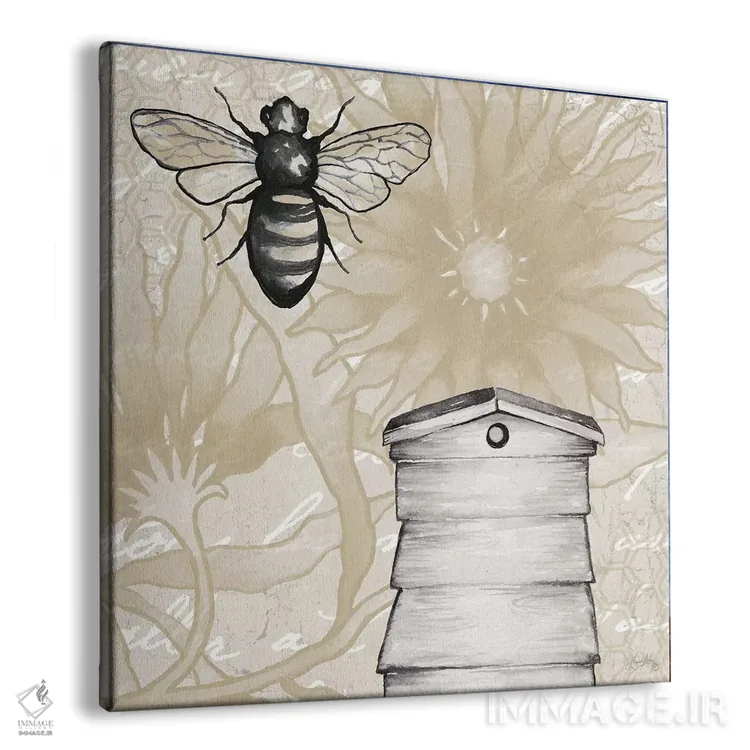 تابلو کندوهای زنبور دو اثر الیزابت مدلی - نمای پرسپکتیو محصول
