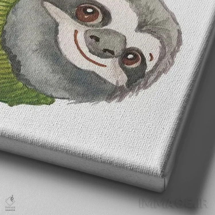 تابلو تنبل کریسمسی دو اثر الیزابت مدلی - نمای نزدیک بافت بوم