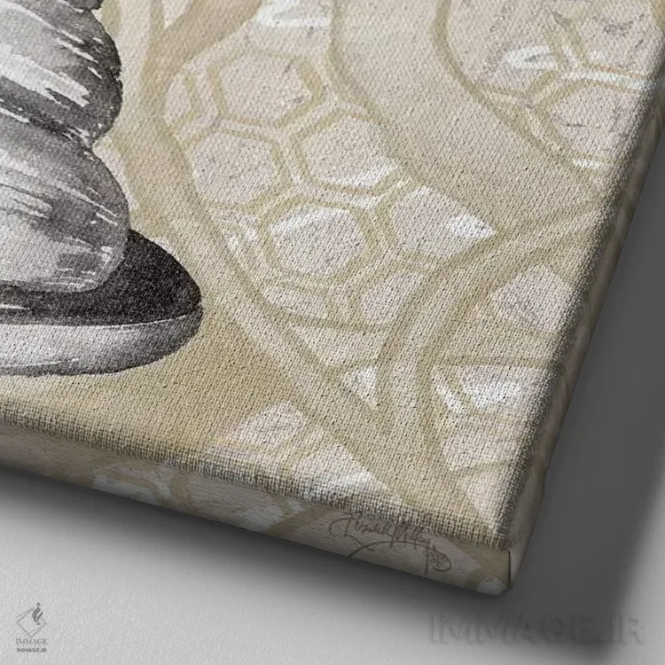 تابلو کندوهای زنبور یک اثر الیزابت مدلی - نمای نزدیک بافت بوم