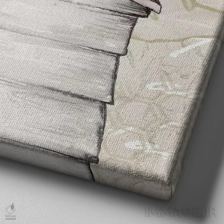 تابلو کندوهای زنبور دو اثر الیزابت مدلی - نمای نزدیک بافت بوم