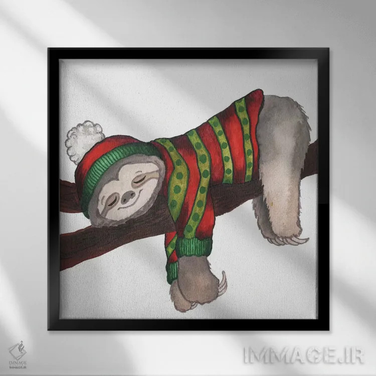 تابلو تنبل کریسمسی سه اثر الیزابت مدلی - نمای قابدار مشکی