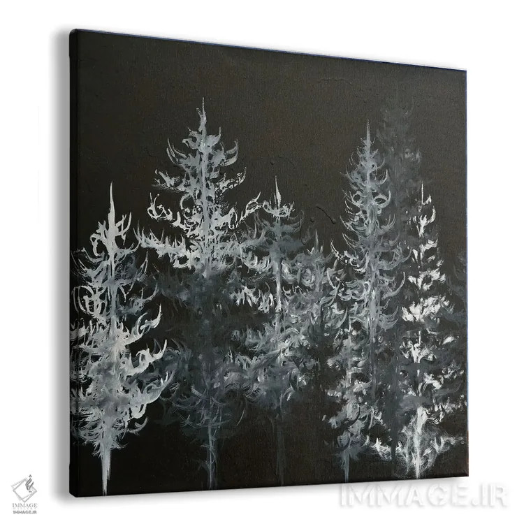 تابلو درختان سیاه اثر امیلی ماگون - نمای پرسپکتیو محصول