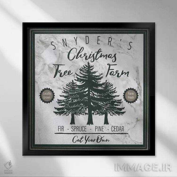 تابلو تابلوی کریسمسی تُوپ یک اثر الیزابت مدلی - نمای قابدار مشکی