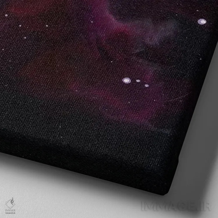 تابلو سحابی یک اثر امیلی ماگون - نمای نزدیک بافت بوم