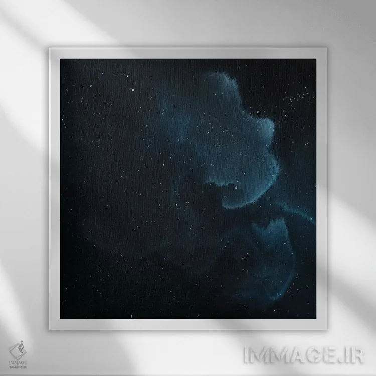 تابلو سحابی سه چپ اثر امیلی ماگون - نمای قابدار سفید