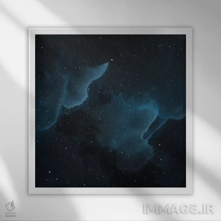 تابلو سحابی سه وسط اثر امیلی ماگون - نمای قابدار سفید