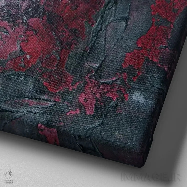 تابلو یک اثر امیلی ماگون - نمای نزدیک بافت بوم