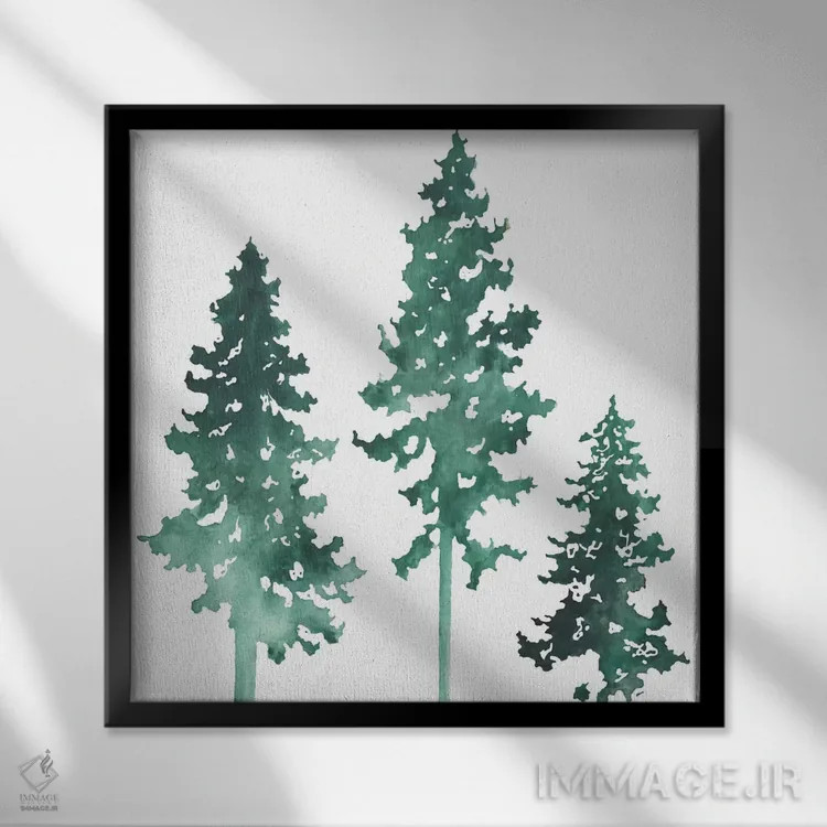 تابلو کاجهای پوندروزا یک (درخت) اثر امیلی ماگون - نمای قابدار مشکی