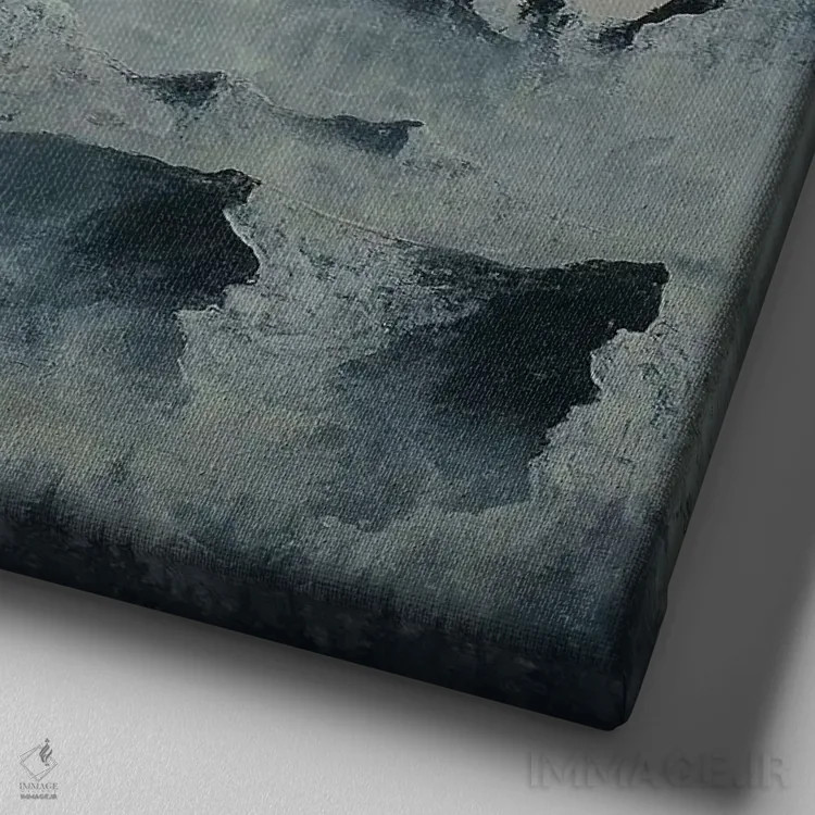 تابلو پنل سهلت حیاط سه اثر امیلی ماگون - نمای نزدیک بافت بوم