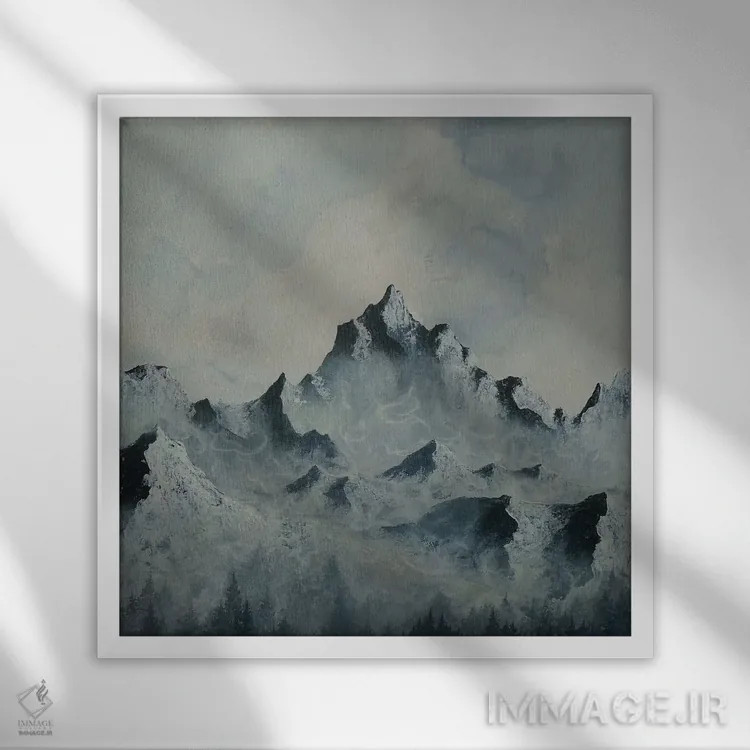 تابلو پنل سهلت حیاط سه اثر امیلی ماگون - نمای قابدار سفید