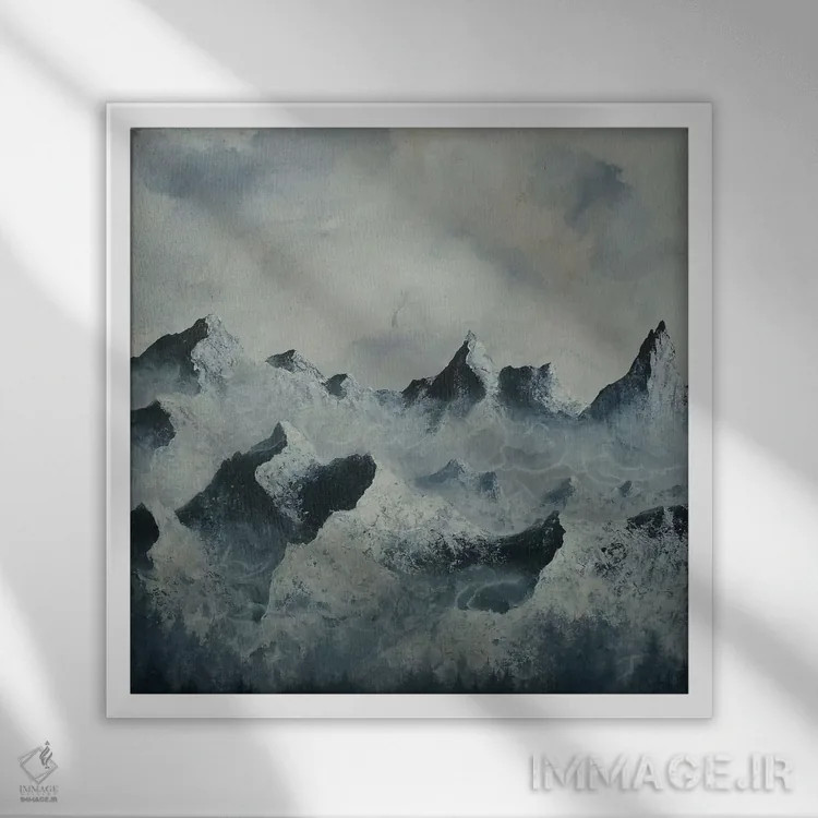 تابلو پنل سهلت حیاط دو اثر امیلی ماگون - نمای قابدار سفید