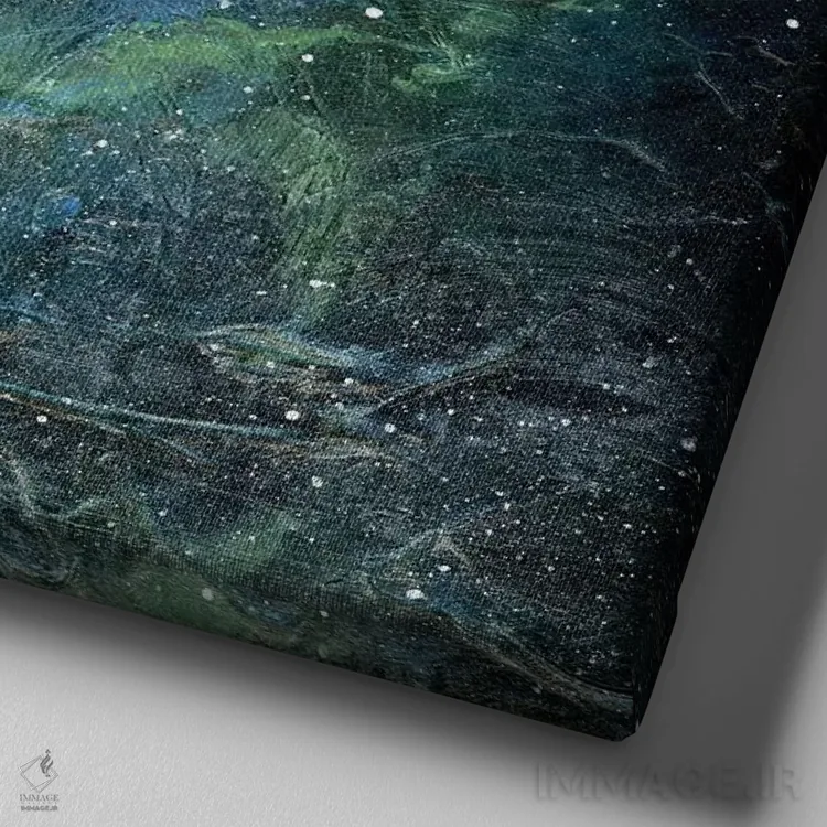 تابلو سحابی عقاب اثر امیلی ماگون - نمای نزدیک بافت بوم