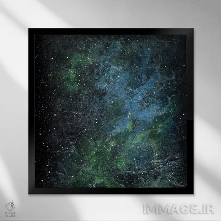 تابلو سحابی عقاب اثر امیلی ماگون - نمای قابدار مشکی