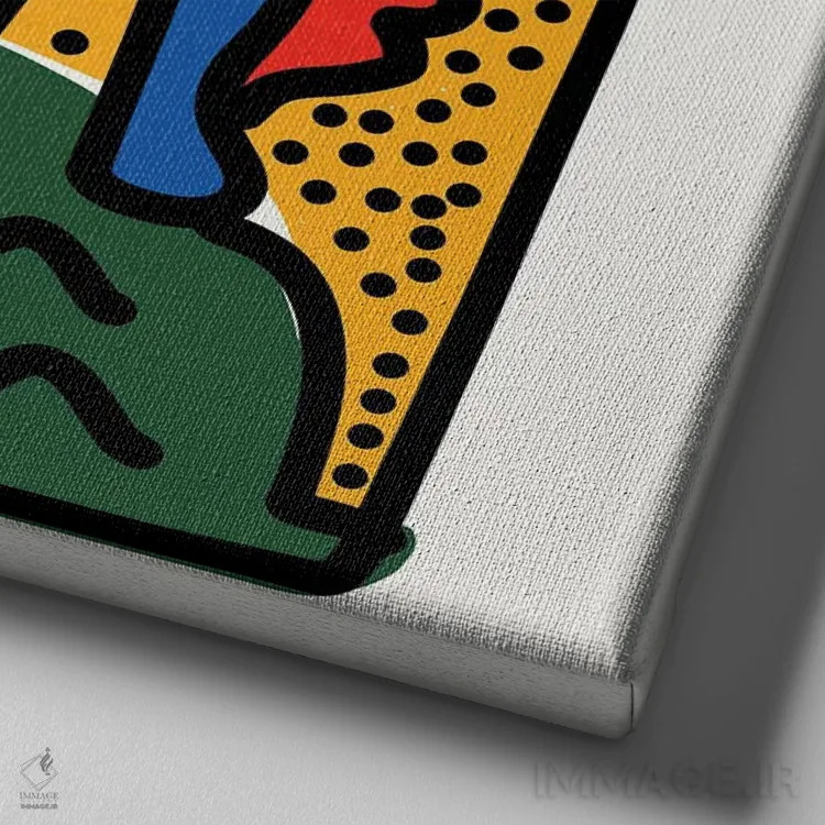 تابلو عشق گزنده فانکی اثر امانوئل سیگنورینو - نمای نزدیک بافت بوم