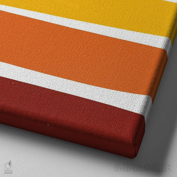 تابلو راهراه بهعنوان روح مینیمال اثر امانوئل سیگنورینو - نمای نزدیک بافت بوم