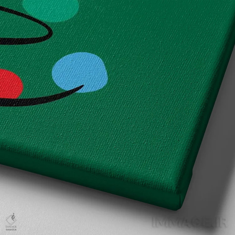 تابلو درخت کریسمس اثر امانوئل سیگنورینو - نمای نزدیک بافت بوم