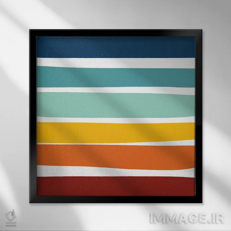 تابلو راهراه بهعنوان روح مینیمال اثر امانوئل سیگنورینو - نمای قابدار مشکی