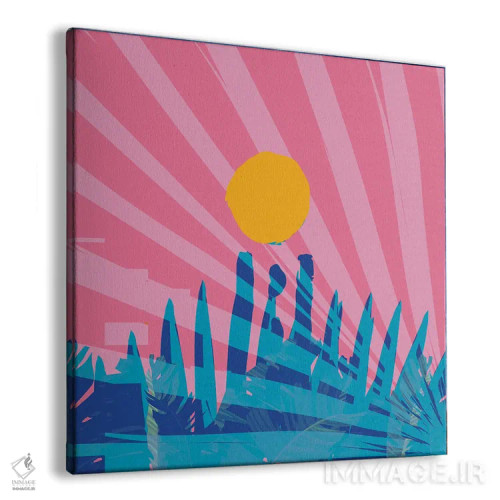 تابلو غروب بر فراز کوههای آبی اثر امانوئل سیگنورینو - نمای پرسپکتیو محصول