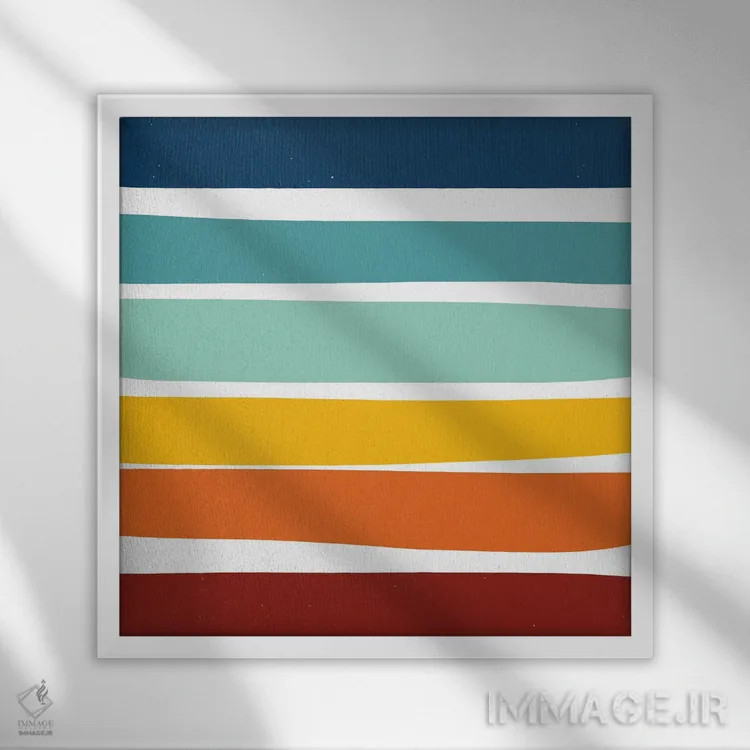 تابلو راهراه بهعنوان روح مینیمال اثر امانوئل سیگنورینو - نمای قابدار سفید