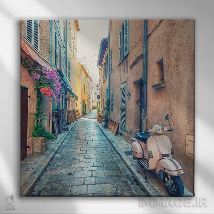 تابلو خیابان سن تروپه اثر مانجیک پیکچرز (استودیو عکاسی یا فیلمسازی) - نمای روبهرو روی دیوار