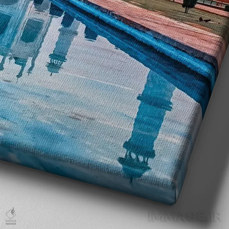 تابلو صبحگاه تاج محل اثر مانجیک پیکچرز (استودیو عکاسی یا فیلمسازی) - نمای نزدیک بافت بوم