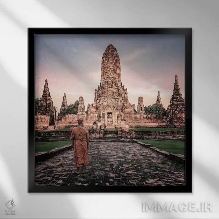 تابلو غروب آیوتایا اثر مانجیک پیکچرز (استودیو عکاسی یا فیلمسازی) - نمای قابدار مشکی