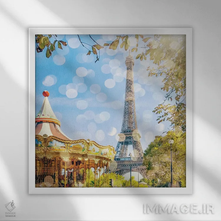 تابلو نور زیبا در پاریس اثر مانجیک پیکچرز (استودیو عکاسی یا فیلمسازی) - نمای قابدار سفید