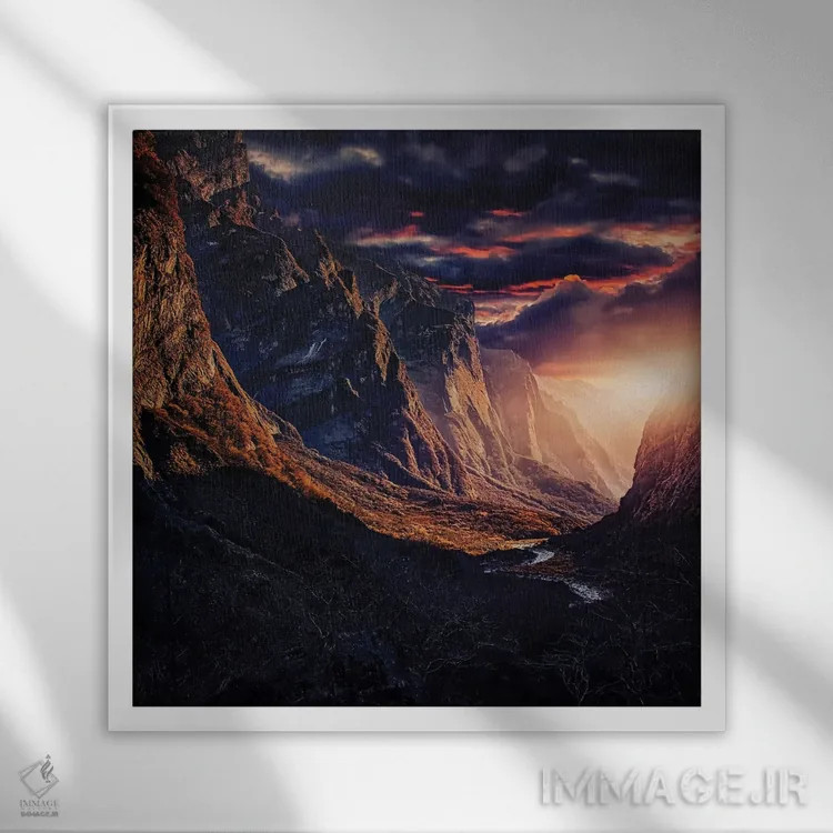 تابلو موردور (ارباب حلقهها) اثر مانجیک پیکچرز (استودیو عکاسی یا فیلمسازی) - نمای قابدار سفید