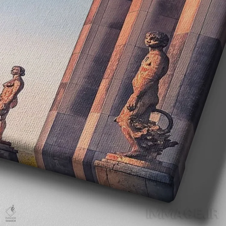 تابلو تروکادرو (میدان معروف پاریس) اثر مانجیک پیکچرز (استودیو عکاسی یا فیلمسازی) - نمای نزدیک بافت بوم