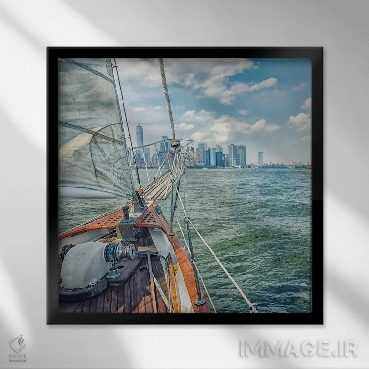 تابلو خلیج نیویورک اثر مانجیک پیکچرز (استودیو عکاسی یا فیلمسازی) - نمای قابدار مشکی