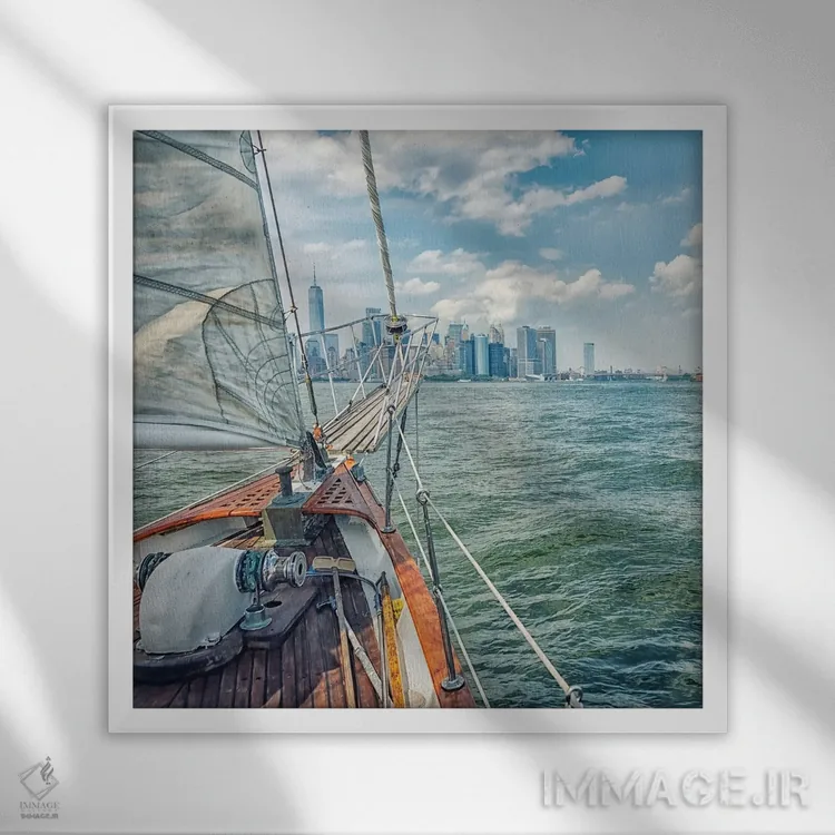 تابلو خلیج نیویورک اثر مانجیک پیکچرز (استودیو عکاسی یا فیلمسازی) - نمای قابدار سفید