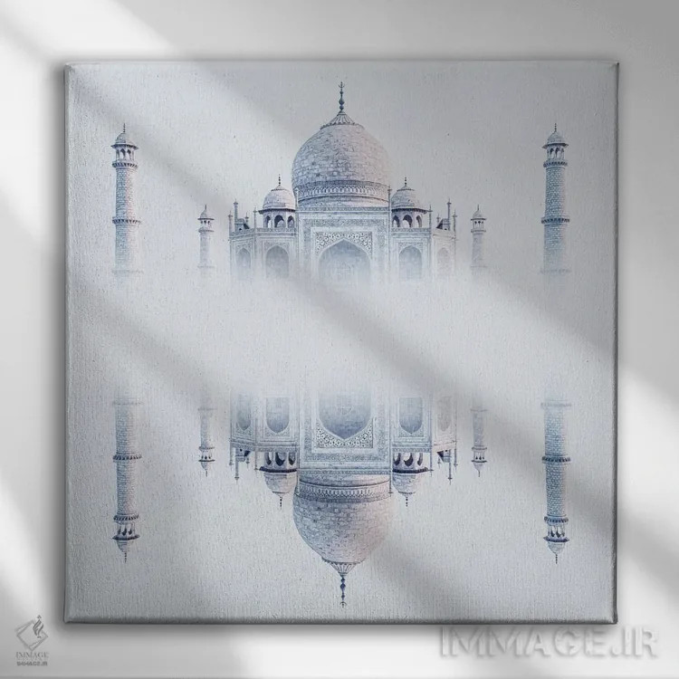 تابلو تاجمحل رؤیایی اثر مانجیک پیکچرز (استودیو عکاسی یا فیلمسازی) - نمای روبهرو روی دیوار