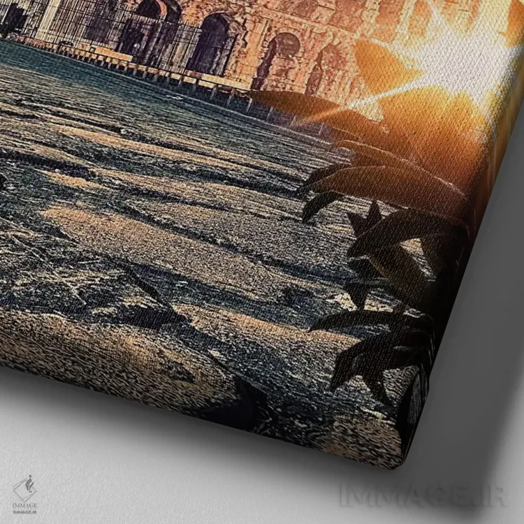 تابلو طلوع در کولوسئوم (رم) اثر مانجیک پیکچرز (استودیو عکاسی یا فیلمسازی) - نمای نزدیک بافت بوم