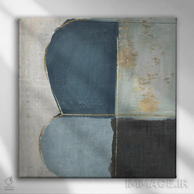 تابلو فرم انتزاعی اثر اما پیل - نمای روبهرو روی دیوار