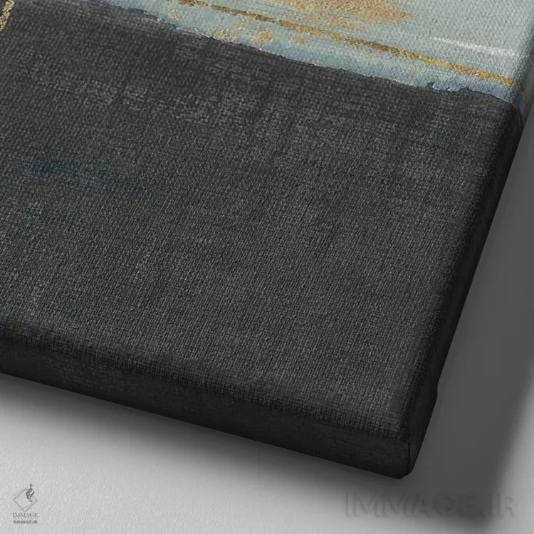 تابلو فرم انتزاعی اثر اما پیل - نمای نزدیک بافت بوم