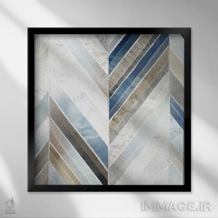 تابلو نقش شاهماهی مستقیم اثر اما پیل - نمای قابدار مشکی