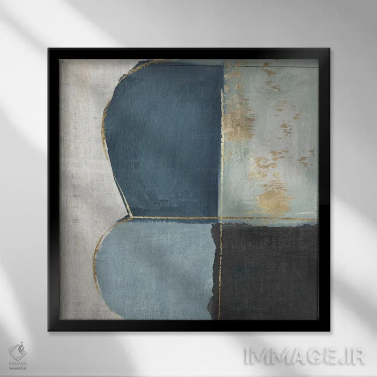 تابلو فرم انتزاعی اثر اما پیل - نمای قابدار مشکی