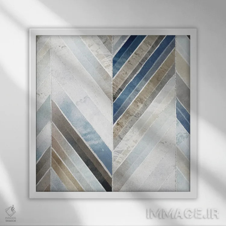 تابلو نقش شاهماهی مستقیم اثر اما پیل - نمای قابدار سفید