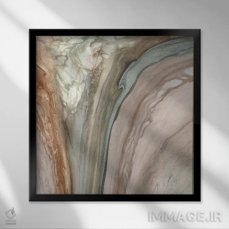 تابلو مرمر زمینشناسی ۱ اثر اما پیل - نمای قابدار مشکی
