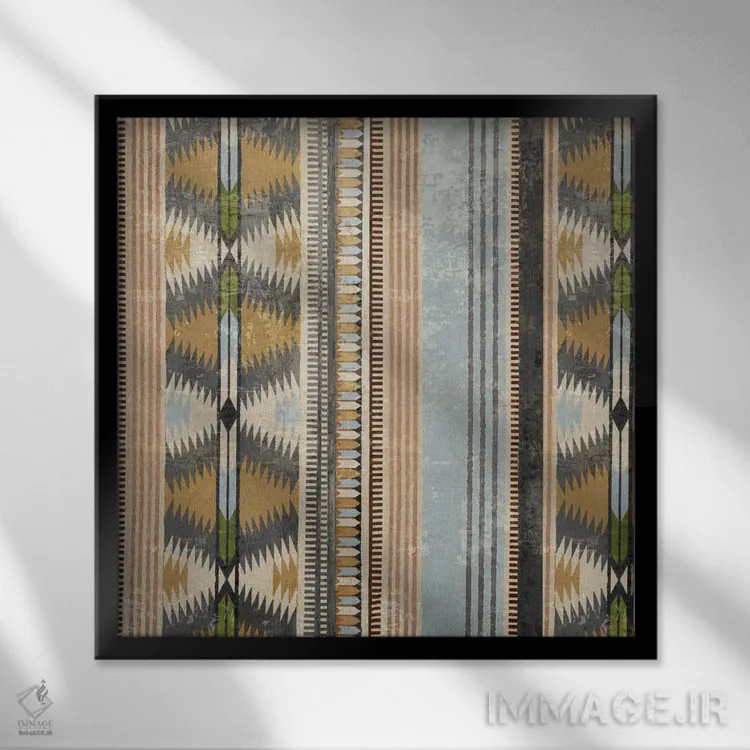 تابلو نواهو ۲ (الهام گرفته از قبایل سرخپوست) اثر اما پیل - نمای قابدار مشکی