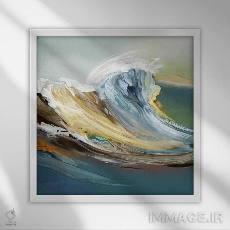 تابلو دریای خیالی اثر اما پیل - نمای قابدار سفید