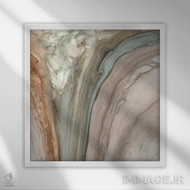 تابلو مرمر زمینشناسی ۱ اثر اما پیل - نمای قابدار سفید